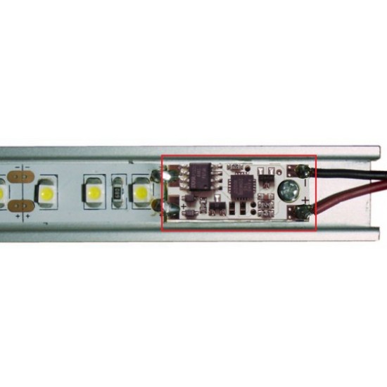 StrongLumio LED kapcsoló/dimmelő profilba 12/24V LED kijelző nélkül