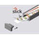 StrongLumio végzáró LED profilhoz Slim szürke (pár)